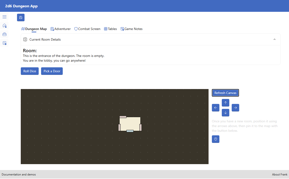 2D6 Dungeon App deployed